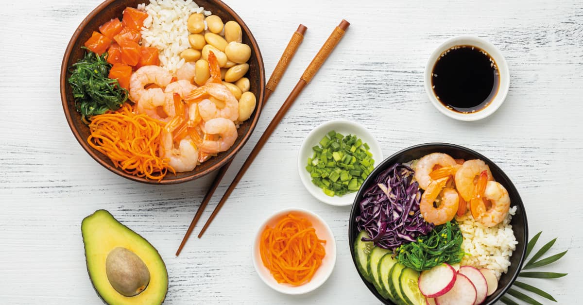 Poke de langostinos poke receta receta poke recetas para aprovechar langostinos cocidos poke casero como hacer un poke como hacer un poke bowl poke en casa aprovechar gambas cocidas platos con langostinos poke bowl casero poke de langostinos aguacate con langostinos y mayonesa