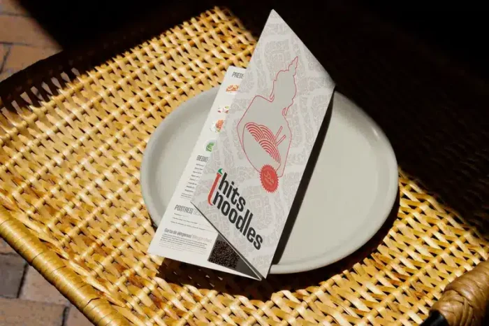 carta hits noodles restaurante